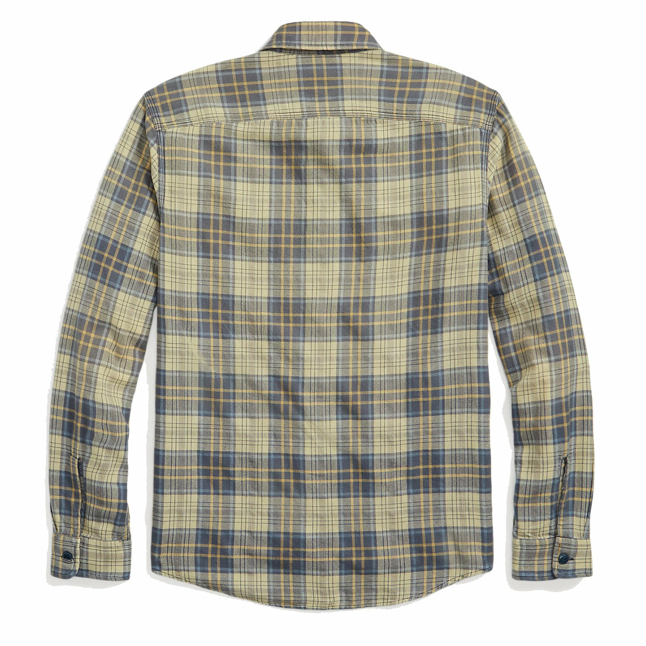 RRL By Ralph Lauren Plaid Twill Workshirt Faded Blue/Yellow 4 RRL By Ralph Lauren Plaid Twill Workshirt Faded Blue/Yellow - Image 2