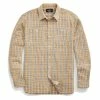 RRL By Ralph Lauren Plaid Woven Workshirt Tan / Indigo