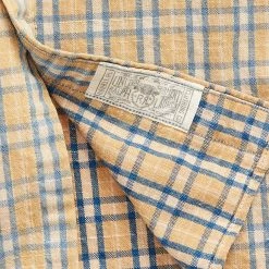 RRL By Ralph Lauren Plaid Woven Workshirt Tan / Indigo -Hikerdelic Sales Store RRLbyRalphLaurenPlaidWovenWorkshirtTanIndigo 3