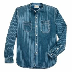 RRL By Ralph Lauren Striped Indigo Twill Workshirt Med Indigo