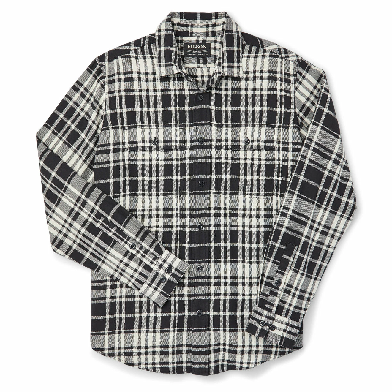 Filson Scout Shirt Black / Cream 3 Filson Scout Shirt Black / Cream