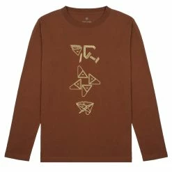 Snow Peak Fireplace Long Sleeve Tee Orange