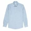 Sunspel Linen Shirt Light Blue Melange