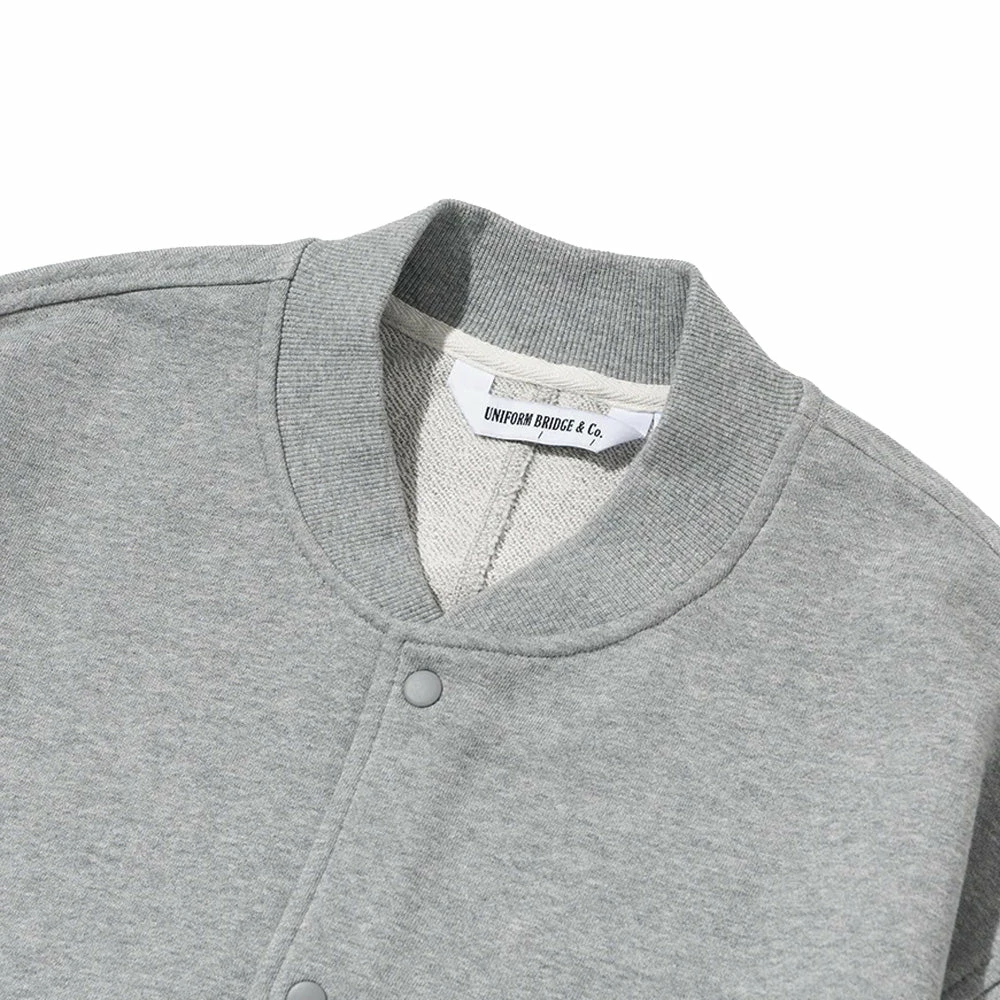 Uniform Bridge Sweat Cotton Stadium Jacket Melange 5 Uniform Bridge Sweat Cotton Stadium Jacket Melange - Image 3