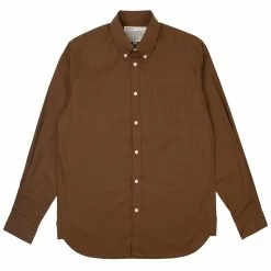 Uniform Bridge All Weather Relax Cotton Shirt Brown
