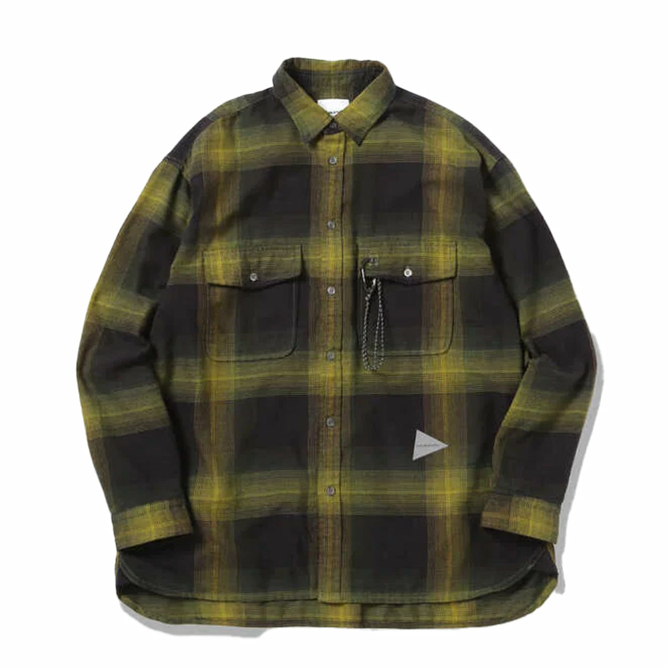 And Wander Thermonel Check Shirt Khaki 3 And Wander Thermonel Check Shirt Khaki